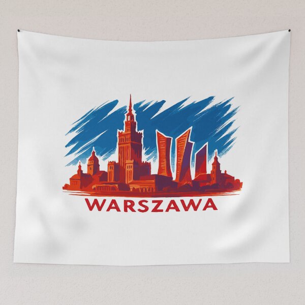 Item preview, Warsaw Skyline Art – Warszawa Silhouette designed and sold by Pineapple-Tree.