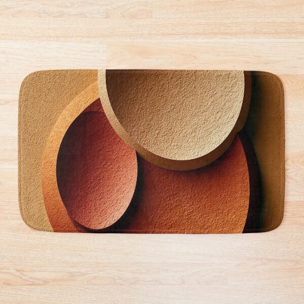 Artikelvorschau, Modernes Wandbild mit abstrakten Terrakotta-Kreisen – minimalistischer Druck in Erdtönen der Mitte des 20. Jahrhunderts entworfen und verkauft von SlowRegardArt.
