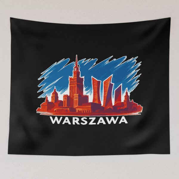 Item preview, Warsaw Skyline Art – Warszawa Silhouette designed and sold by Pineapple-Tree.