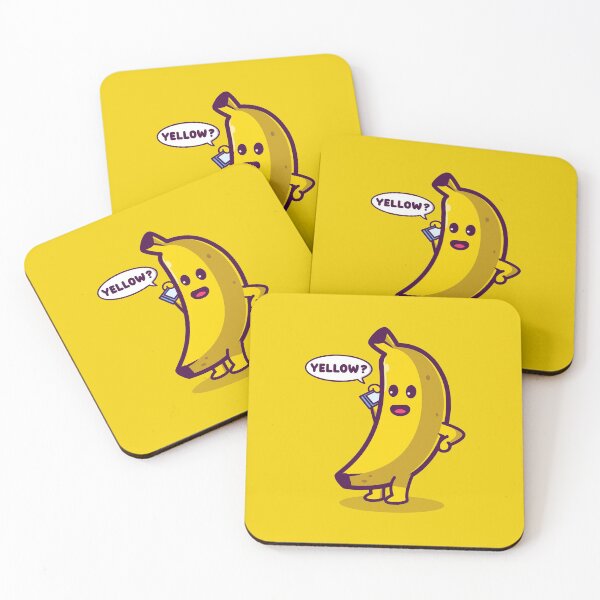 Item preview, Funny yellow banana answering phone with "Yellow?" pun punny designed and sold by messy-nessie.