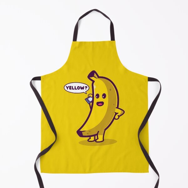 Item preview, Funny yellow banana answering phone with "Yellow?" pun punny designed and sold by messy-nessie.
