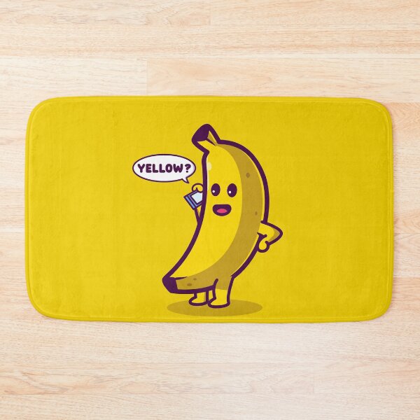 Item preview, Funny yellow banana answering phone with "Yellow?" pun punny designed and sold by messy-nessie.