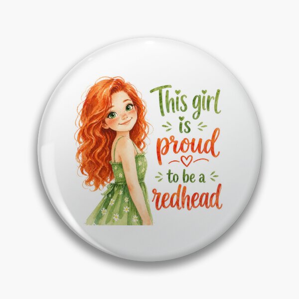 Item preview, This Girl Is Proud To Be A Redhead | Cute Watercolor Red Hair Girl Art designed and sold by Bara Lune Design .