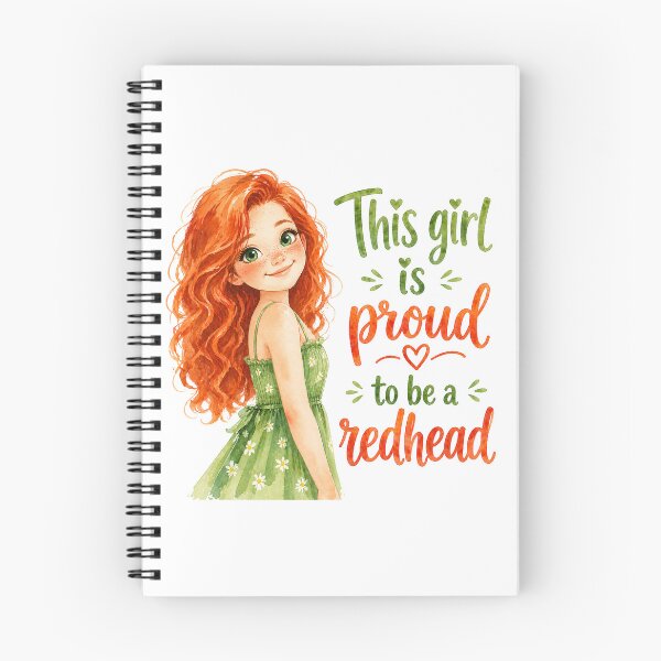 Item preview, This Girl Is Proud To Be A Redhead | Cute Watercolor Red Hair Girl Art designed and sold by Bara Lune Design .