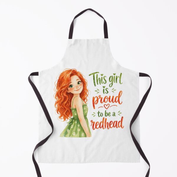 Item preview, This Girl Is Proud To Be A Redhead | Cute Watercolor Red Hair Girl Art designed and sold by Bara Lune Design .