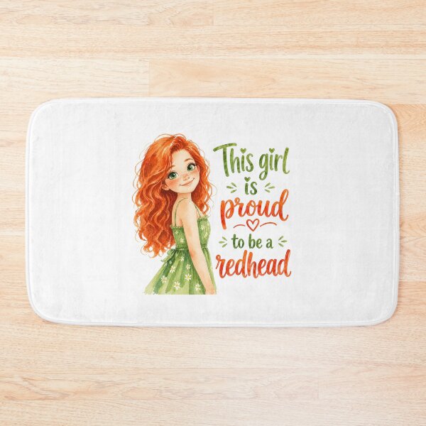 Item preview, This Girl Is Proud To Be A Redhead | Cute Watercolor Red Hair Girl Art designed and sold by Bara Lune Design .