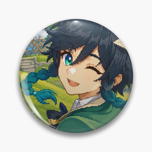 Item preview, venti genshin impact pixel art designed and sold by lilypadblue.