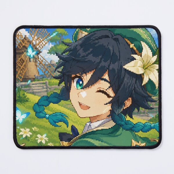 Item preview, venti genshin impact pixel art designed and sold by lilypadblue.
