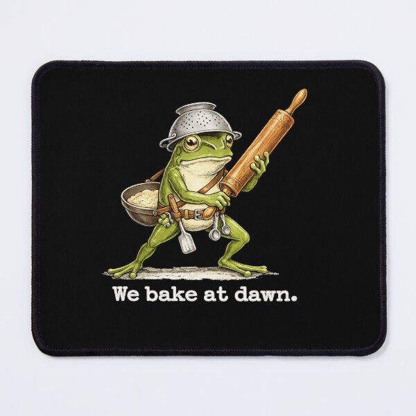 Item preview, We Bake At Dawn Funny Frog Baker Shirt | Humorous Baking Gift | Cute Frog Cooking designed and sold by DidoMidoch.
