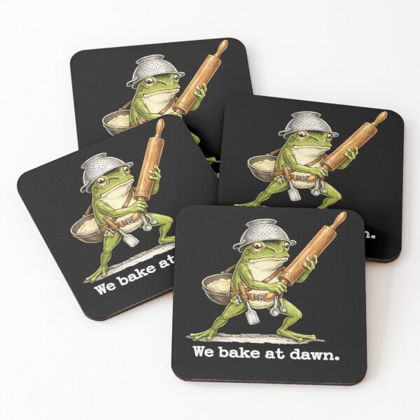 Item preview, We Bake At Dawn Funny Frog Baker Shirt | Humorous Baking Gift | Cute Frog Cooking designed and sold by DidoMidoch.