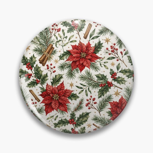 Item preview, Christmas Holly Watercolor Botanical Seamless Pattern designed and sold by Inkworksbyshery.