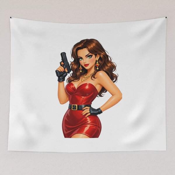 Item preview, “Fatal Beauty: an armed and dangerous woman” designed and sold by CHRIST5000.