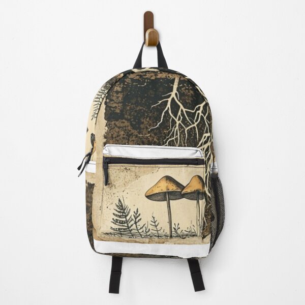 Item preview, Mycelium Network Mushroom Forager Mycology Art designed and sold by FoxglovePress.