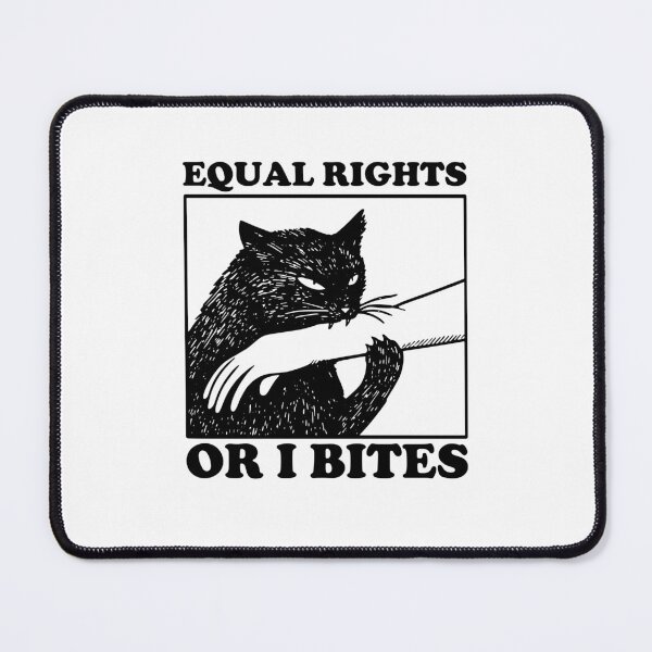 Item preview, Equal Rights or I bites Funny Feminist Human Rights Social Justice Black Cat Anti Trump designed and sold by gunaone-design.