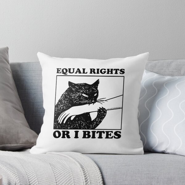 Item preview, Equal Rights or I bites Funny Feminist Human Rights Social Justice Black Cat Anti Trump designed and sold by gunaone-design.
