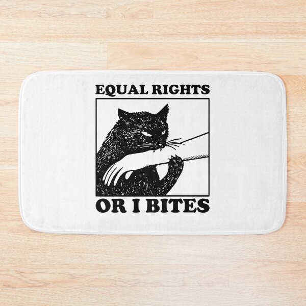 Item preview, Equal Rights or I bites Funny Feminist Human Rights Social Justice Black Cat Anti Trump designed and sold by gunaone-design.
