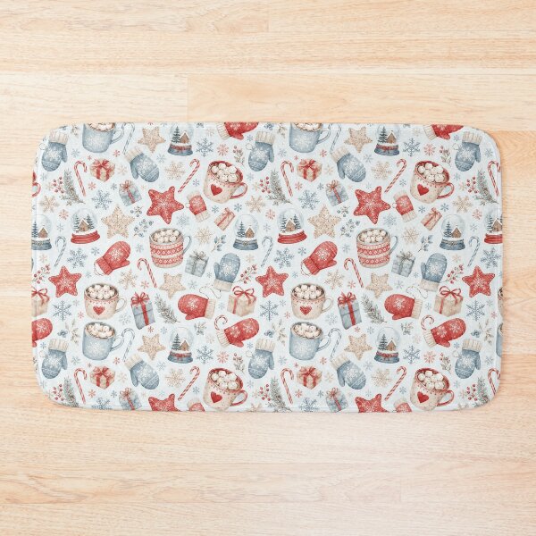 Item preview, Cozy Christmas Winter Watercolor Seamless Pattern Print designed and sold by Inkworksbyshery.