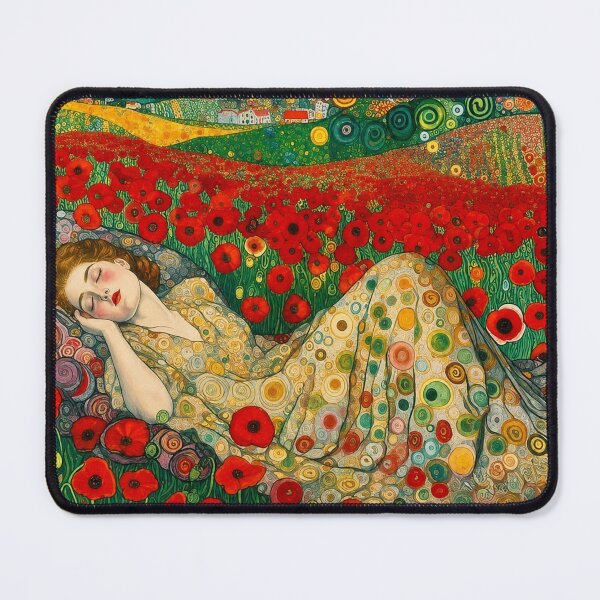Item preview, Art Nouveau Gustav Klimt Sleeping Woman Wall Art for Vintage Decor Lovers designed and sold by RickE.
