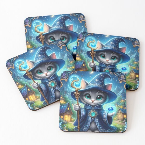 Item preview, Blue Wizard Cat Village designed and sold by Sindarim.