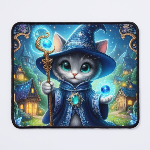 Item preview, Blue Wizard Cat Village designed and sold by Sindarim.