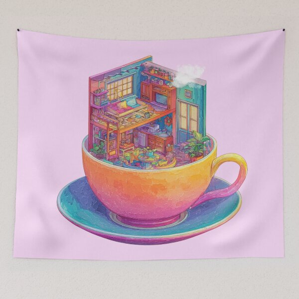 Item preview, House in Teacup designed and sold by bubblyrainbow.