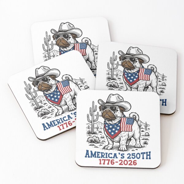 Item preview, America 250th Anniversary Patriotic Pug Dog 4th Of July designed and sold by gunaone-design.