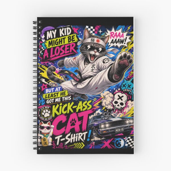 Item preview, My Kid Might Be a Loser But at Least He Got Me This KICK-ASS CAT T-shirt! designed and sold by Birdie and Flynn.