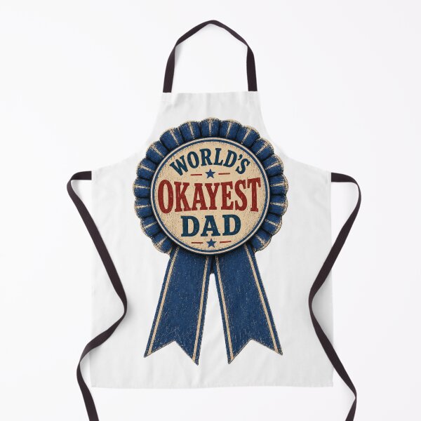Item preview, World's Okayest Dad Blue Ribbon Award - Father's Day Shirt designed and sold by Drawn-Measured.