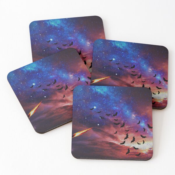 Item preview, cosmic bats flight in galaxy sky designed and sold by FahdSpaceArt.