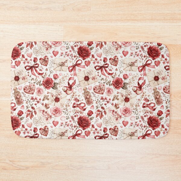 Item preview, Valentine Romantic Watercolor Botanical Seamless Pattern designed and sold by Inkworksbyshery.
