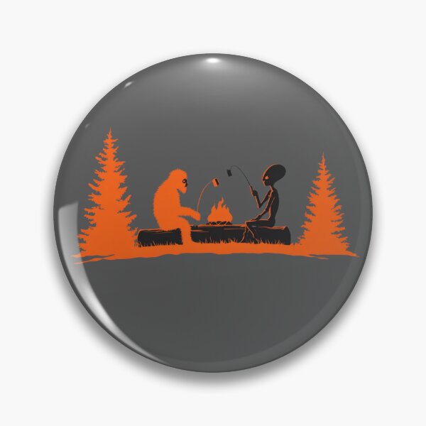 Item preview, Bigfoot and Alien Roasting S'mores Silhouette designed and sold by Cosmic Cactus.