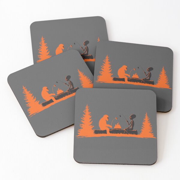 Item preview, Bigfoot and Alien Roasting S'mores Silhouette designed and sold by Cosmic Cactus.