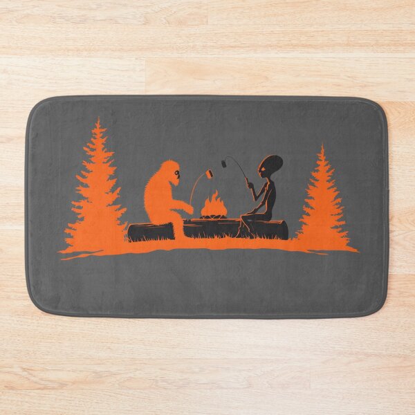 Item preview, Bigfoot and Alien Roasting S'mores Silhouette designed and sold by Cosmic Cactus.