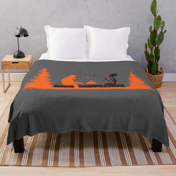 Item preview, Bigfoot and Alien Roasting S'mores Silhouette designed and sold by Cosmic Cactus.