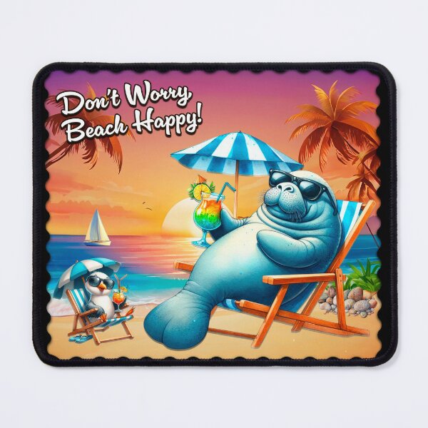 Item preview, Beach Happy Manatee designed and sold by Karen Wood.
