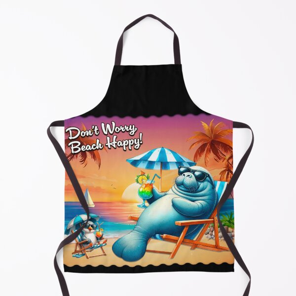 Item preview, Beach Happy Manatee designed and sold by Karen Wood.