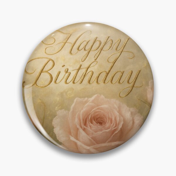 Item preview, Happy Birthday Elegant Gold Pink Roses Art designed and sold by Innova_Creations.