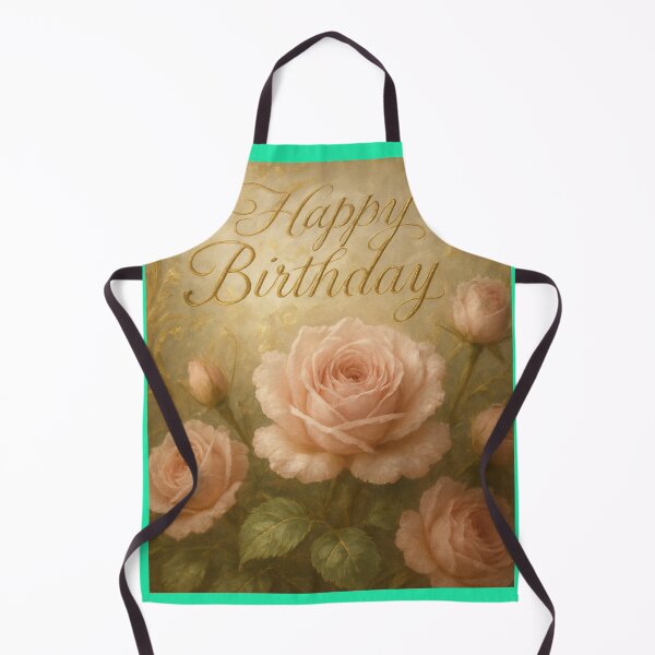 Item preview, Happy Birthday Elegant Gold Pink Roses Art designed and sold by Innova_Creations.