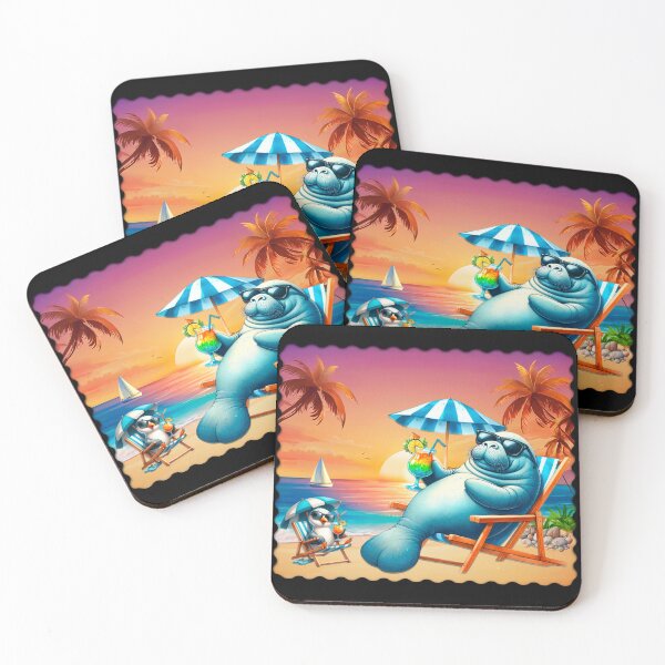 Item preview, Beach Manatee Seagull designed and sold by Karen Wood.