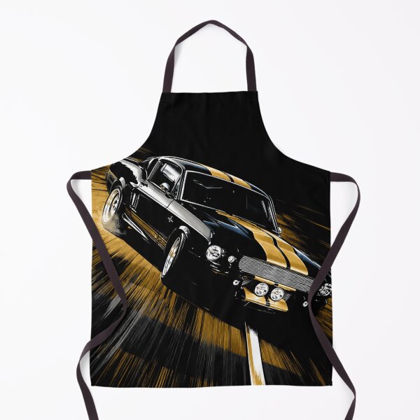 Item preview, Shelby GT350 Fastback – Black and Gold Mustang Racing Art designed and sold by Stinky Lincy's Apparel Company.