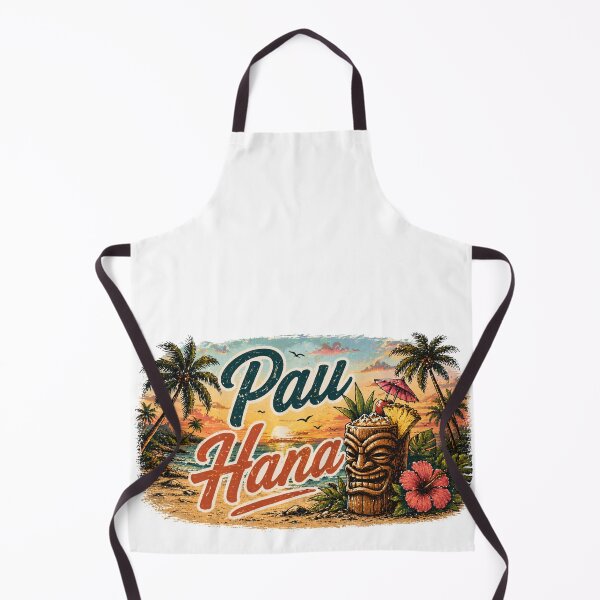 Item preview, Pau Hana Happy Hour Hawaii Tiki Cocktails Tropical Beach Vibes designed and sold by BigPalmTree.