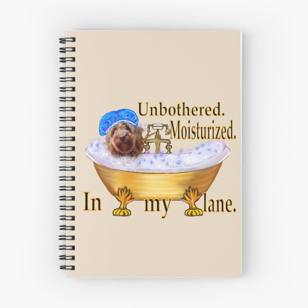 Item preview, Unbothered Moisturized In My Lane Cavapoo Dog Spa - black text designed and sold by Artonmytee.