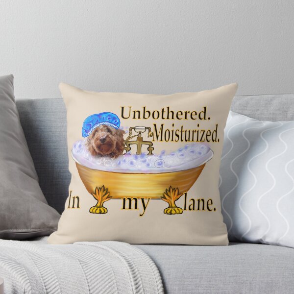 Item preview, Unbothered Moisturized In My Lane Cavapoo Dog Spa - black text designed and sold by Artonmytee.
