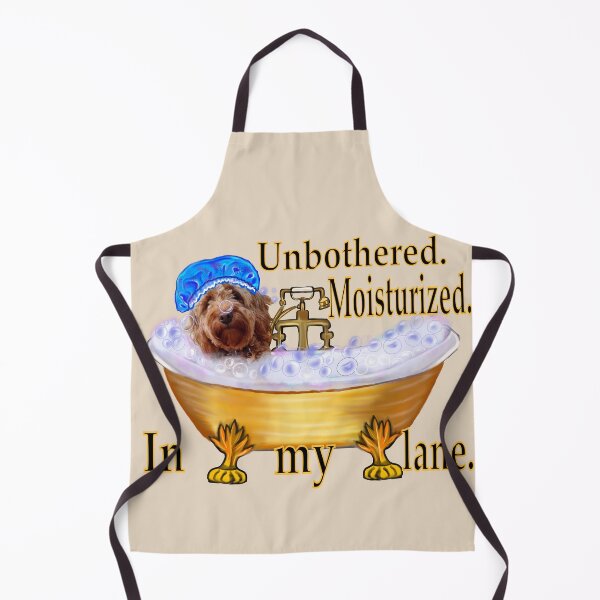 Item preview, Unbothered Moisturized In My Lane Cavapoo Dog Spa - black text designed and sold by Artonmytee.