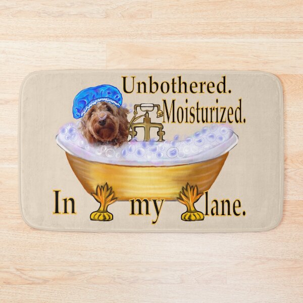 Item preview, Unbothered Moisturized In My Lane Cavapoo Dog Spa - black text designed and sold by Artonmytee.