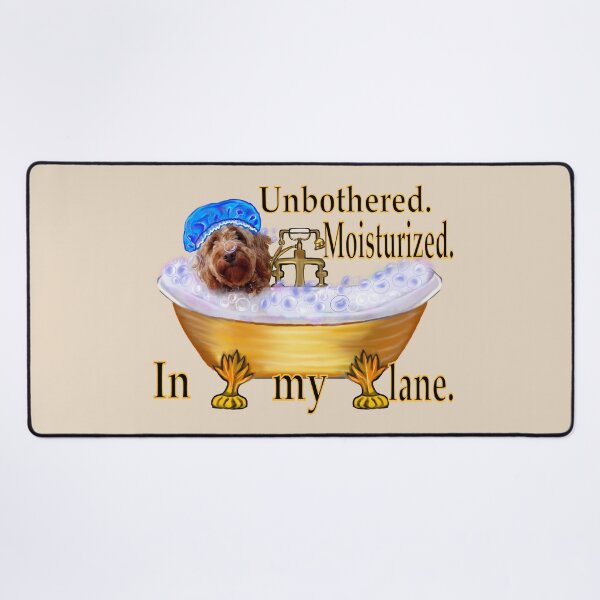 Item preview, Unbothered Moisturized In My Lane Cavapoo Dog Spa - black text designed and sold by Artonmytee.
