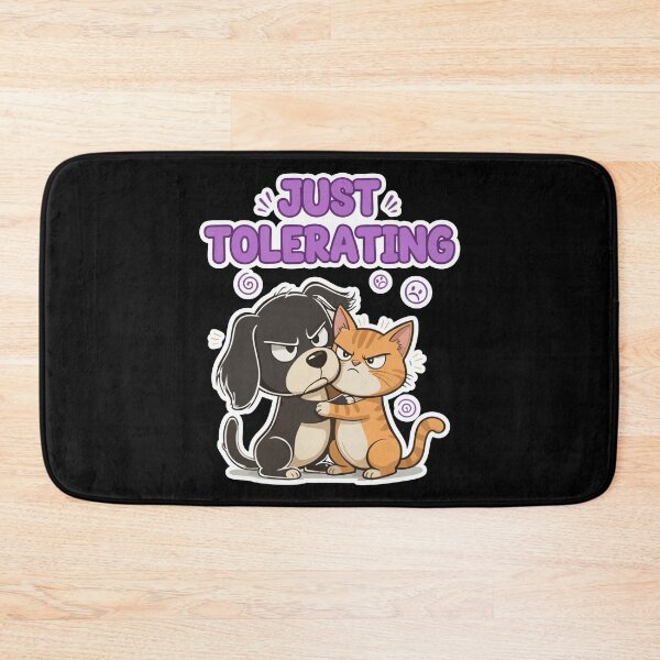 Item preview, dog and cat just tolerating designed and sold by Taridesign.