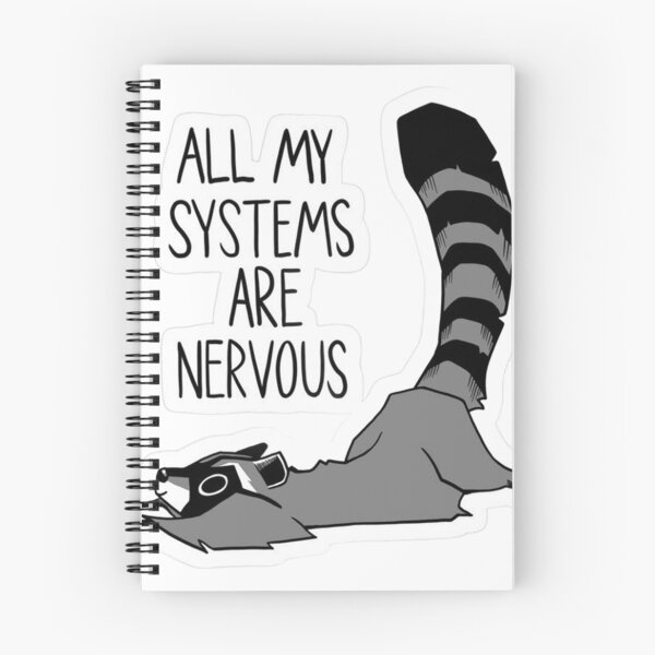 Item preview, All My Systems Are Nervous Funny Raccoon designed and sold by JossDesign15.