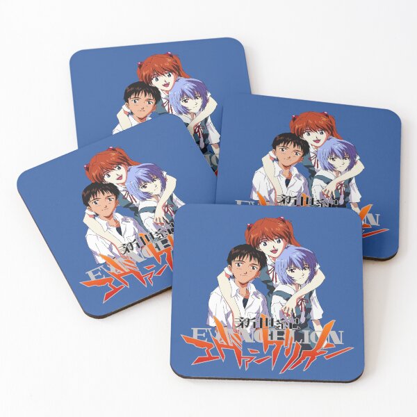 Item preview, Neon Genesis Evangelion; Shinji, Asuka and Rei; Blue designed and sold by Marco Bottiglieri.
