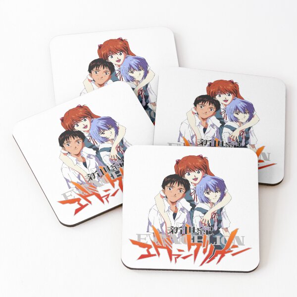 Item preview, Neon Genesis Evangelion; Shinji, Asuka and Rei designed and sold by Marco Bottiglieri.